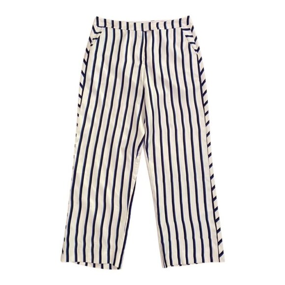 NICHOLAS White Striped Straight Leg Pants Size 10